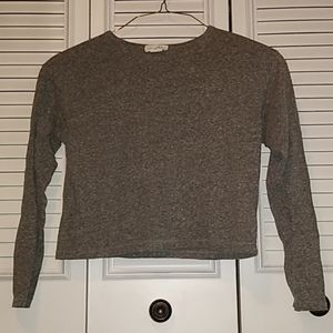 Heather grey long sleeve tee